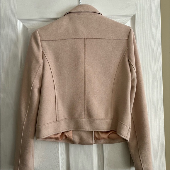 Pink suede moto jacket - Picture 4 of 4